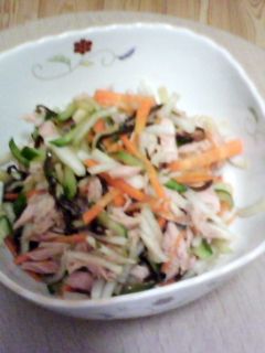 ツナと塩昆布漬け野菜の和え物-レシピのメイン写真