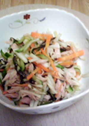 ツナと塩昆布漬け野菜の和え物-レシピのメイン写真