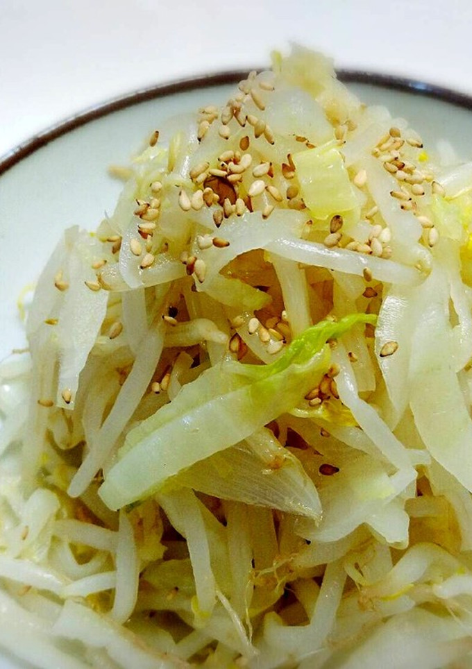 生姜で病みつき【モヤシと白菜のお浸し】-レシピのメイン写真