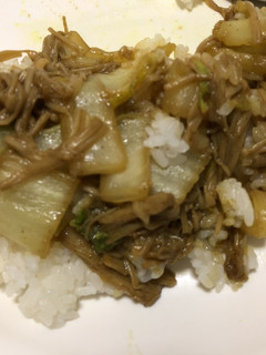 白菜とえのきのカレー粉炒め丼-レシピのメイン写真