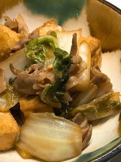 厚揚げと豚バラの甘辛オイスターソース炒め-レシピのメイン写真