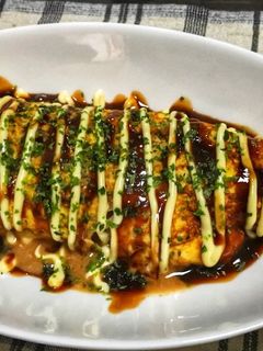 糖質制限!お好み焼き風オムもやし☆-レシピのメイン写真