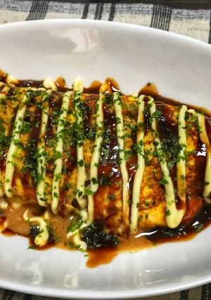 糖質制限！お好み焼き風オムもやし☆-レシピのメイン写真