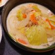 豆乳でちゃんぽんスープ