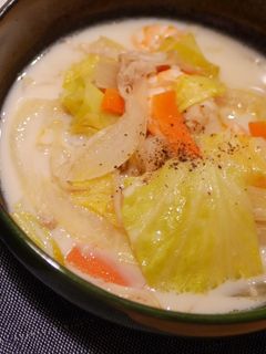 豆乳でちゃんぽんスープ-レシピのメイン写真