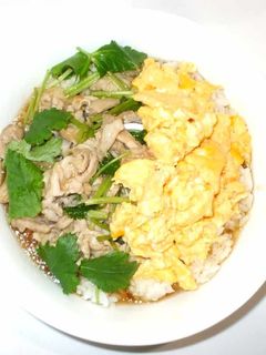 豚肉と卵のあんかけ丼♪簡単材料2つ-レシピのメイン写真