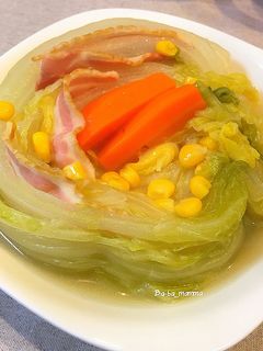 白菜ベーコンの簡単ミルフィーユ煮-レシピのメイン写真