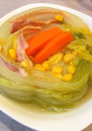 白菜ベーコンの簡単ミルフィーユ煮-レシピのメイン写真