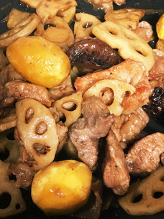 フライパンで!豚肉とれんこん炒め煮-レシピのメイン写真
