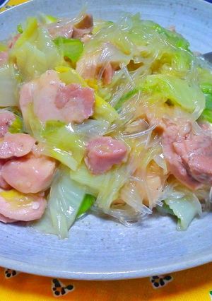 風邪予防！風邪撃退！鶏と野菜の春雨炒め♪-レシピのメイン写真
