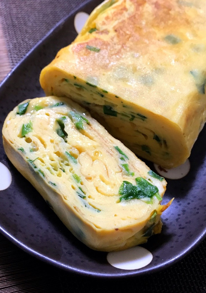 おつまみやお弁当に♡ニラのだし巻き卵-レシピのメイン写真