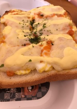 鮭オニオンエッグトースト-レシピのメイン写真