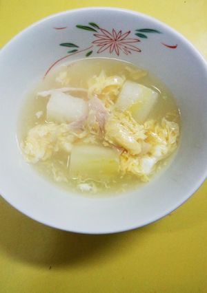 今日の晩ご飯　冬瓜の温かいスープ-レシピのメイン写真