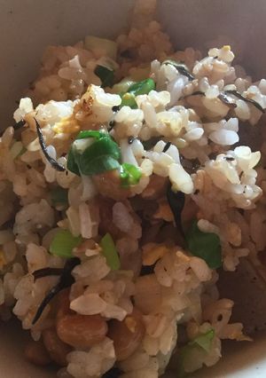 風邪予防!納豆と山盛りネギのチャーハン-レシピのメイン写真