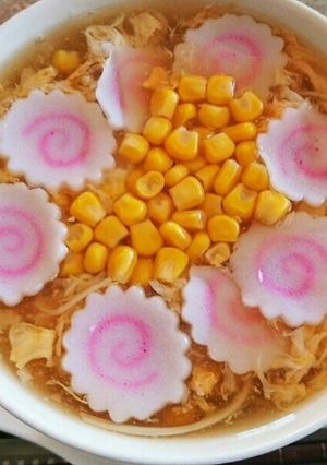 コーンと卵の余り物にゅうめん-レシピのメイン写真