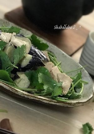 鶏ムネ肉と茄子のマヨポン和え-レシピのメイン写真