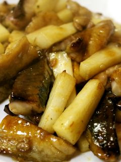 簡単!アジと山芋の焼肉のタレ炒め-レシピのメイン写真