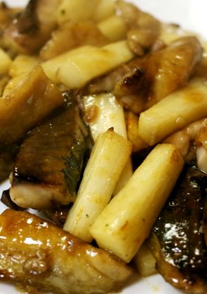 簡単！アジと山芋の焼肉のタレ炒め-レシピのメイン写真