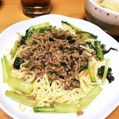 冷蔵庫の余り物で！簡単私のジャージャー麺-レシピのメイン写真