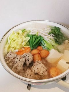 イワシつみれ鍋 *お子様大好き挽き肉入*-レシピのメイン写真