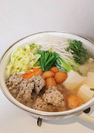 イワシつみれ鍋 ＊お子様大好き挽き肉入＊-レシピのメイン写真