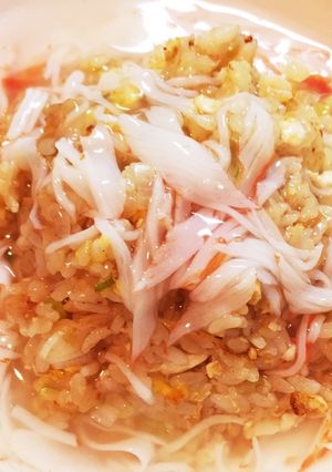 お手軽！簡単！カニあんかけチャーハン-レシピのメイン写真