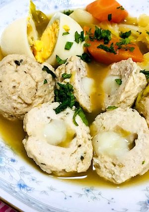 余ったお餅入り肉団子の和風煮物♡-レシピのメイン写真