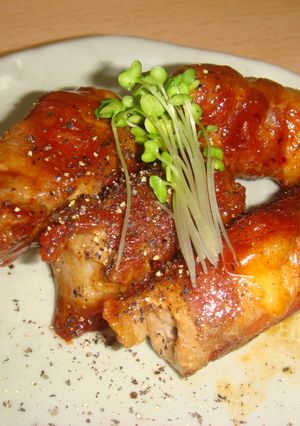 肉巻き餅-レシピのメイン写真