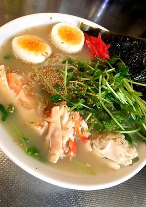 蟹の豚骨らーめん(^^)-レシピのメイン写真