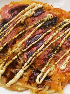 正月の餅でモヤシの餅チーズお好み焼き!-レシピのメイン写真