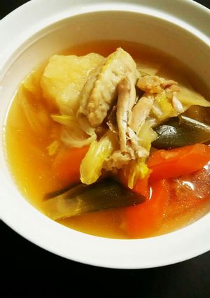 圧力鍋で時短！鶏手羽中の野菜スープ。-レシピのメイン写真