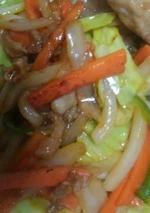焼きうどん(隠し味オイスターソース)-レシピのメイン写真
