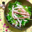 大根カニカマ水菜のマヨわさび醤油サラダ♬