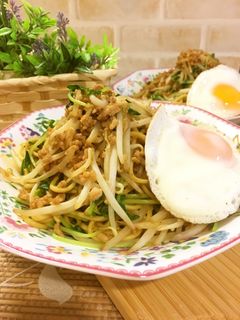 超簡単!豆苗ともやしの焼きそば-レシピのメイン写真