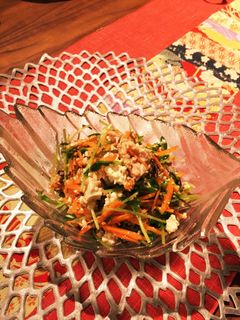 簡単!豆苗とツナとお豆腐の無限和え物-レシピのメイン写真