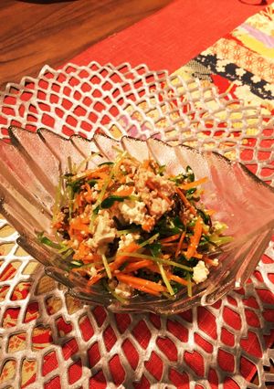簡単！豆苗とツナとお豆腐の無限和え物-レシピのメイン写真