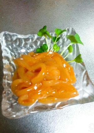 イカ刺し雲丹醤油和え　-レシピのメイン写真