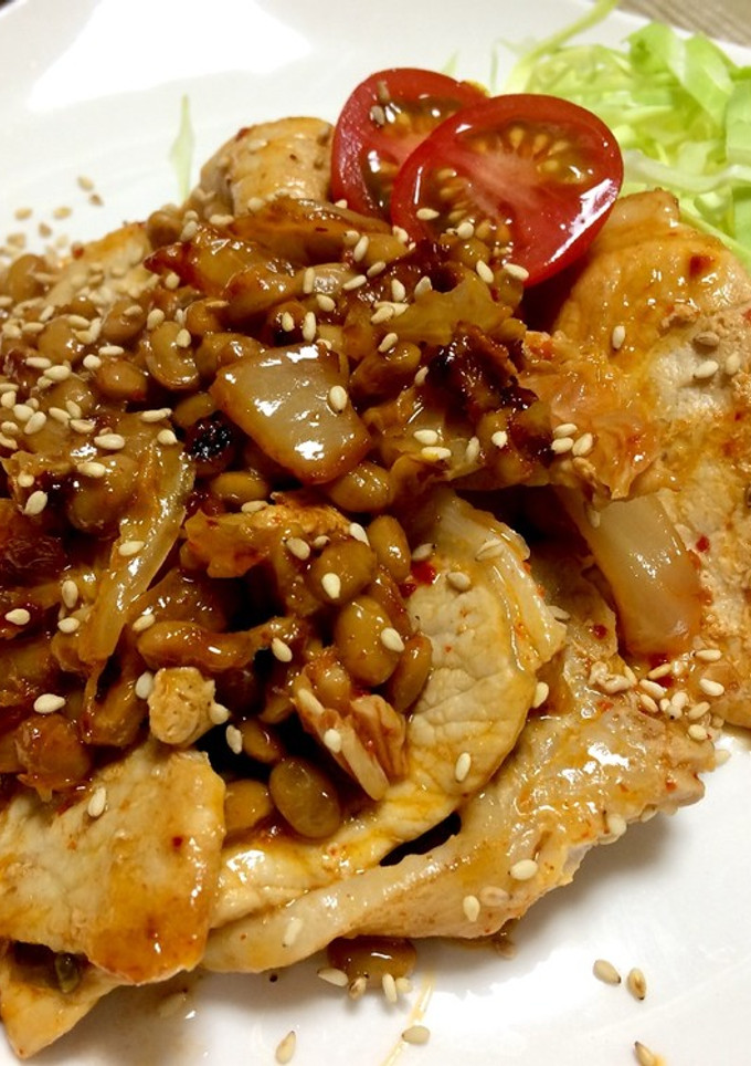 簡単☆豚肉の納豆キムチ炒め-レシピのメイン写真
