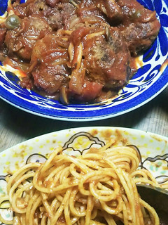 煮込みハンバーグ残りソースをパスタ-レシピのメイン写真