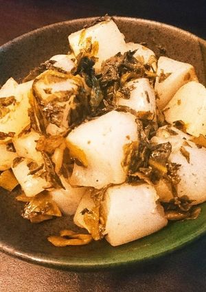 超簡単！こんにゃくの高菜炒め-レシピのメイン写真
