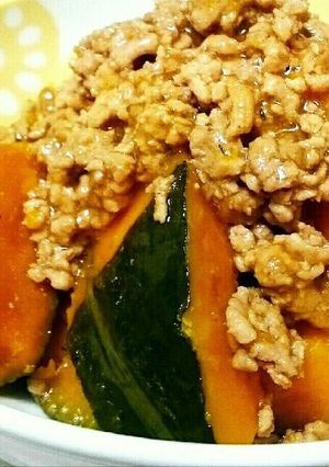 煮崩れしにくい☆かぼちゃのそぼろ餡♥簡単-レシピのメイン写真