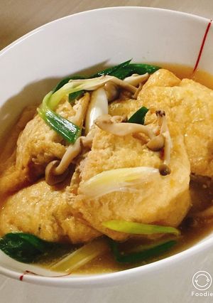 チーズトロ〜油揚げでひき肉を包んで袋煮♡-レシピのメイン写真