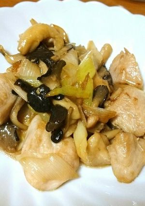 鶏肉とひらたけの塩麹炒め-レシピのメイン写真