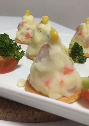 クリスマスツリーのポテトサラダ！-レシピのメイン写真