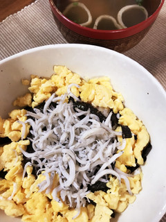 簡単しっかり朝食☆シラス玉子丼-レシピのメイン写真