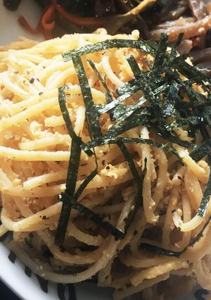 チーズ?! レンジでたまみそミルクパスタ-レシピのメイン写真