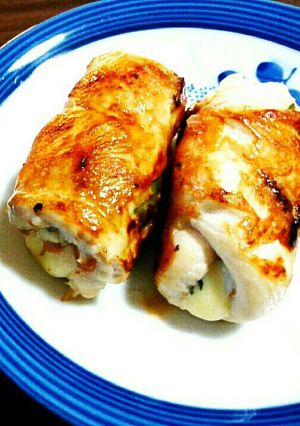 簡単ヘルシー♥ささみ梅しそチーズ巻き-レシピのメイン写真