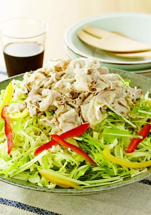 だいだいぽん酢ドレッシングの豚肉サラダ-レシピのメイン写真