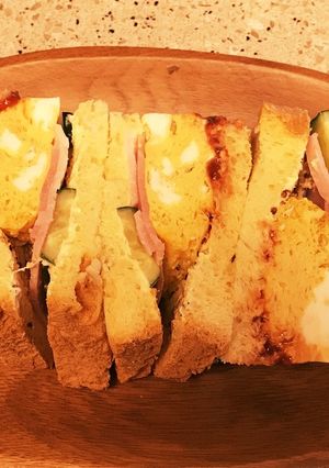 レンジで厚焼き玉子サンド-レシピのメイン写真