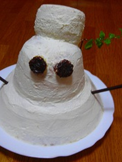 雪だるまケーキ-レシピのメイン写真